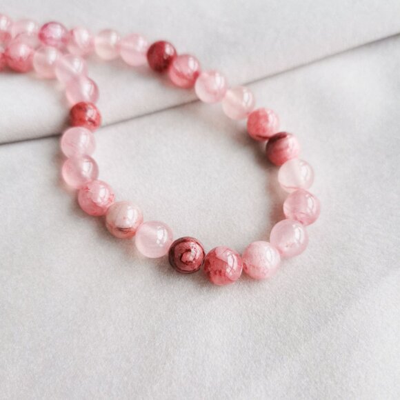 Vanilla Mountain Jewelry - 8mm | Pink Afghan Jade Round Beads DIY